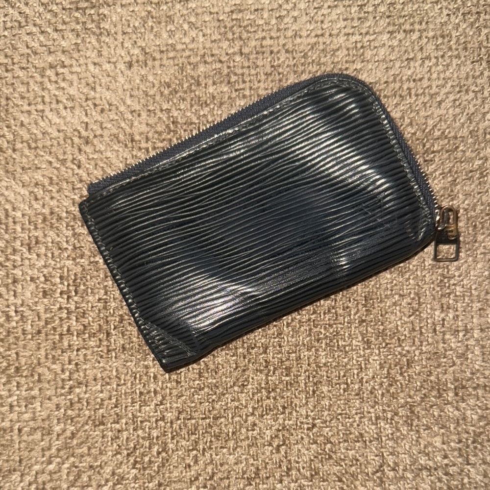 Epi Leather Louis Vuitton  Black Zip Pouch